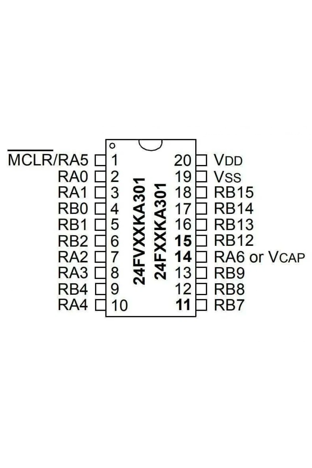 PIC24FV32KA301-I/P PDIP-20 32MHz Mikrodenetleyici