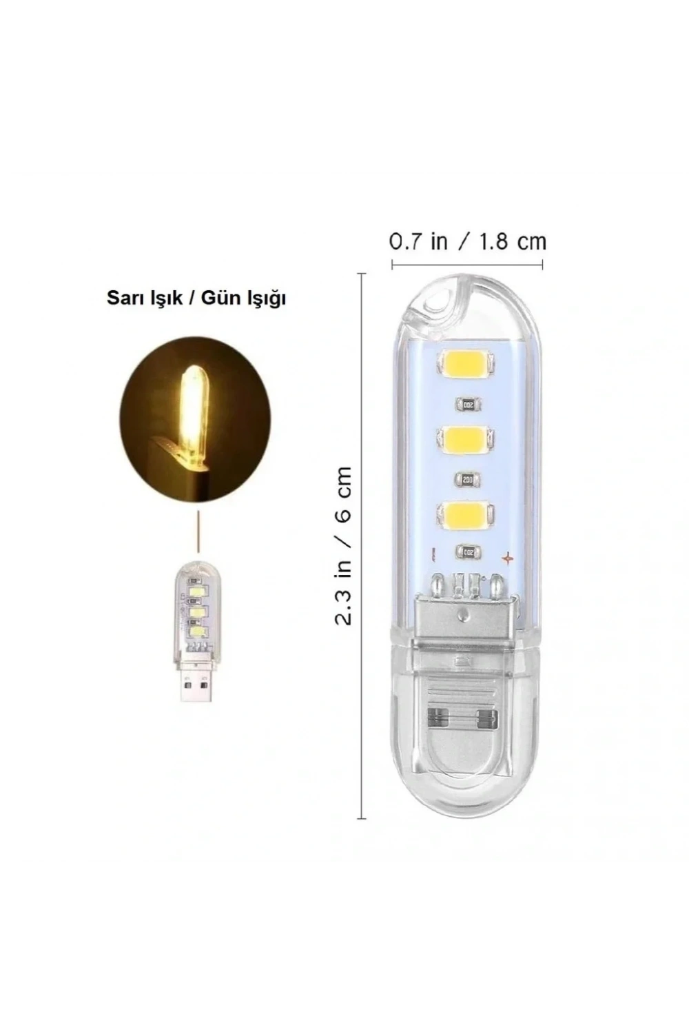 Portatif Mini Usb Led Işık Gece Okuma Kamp Lambası