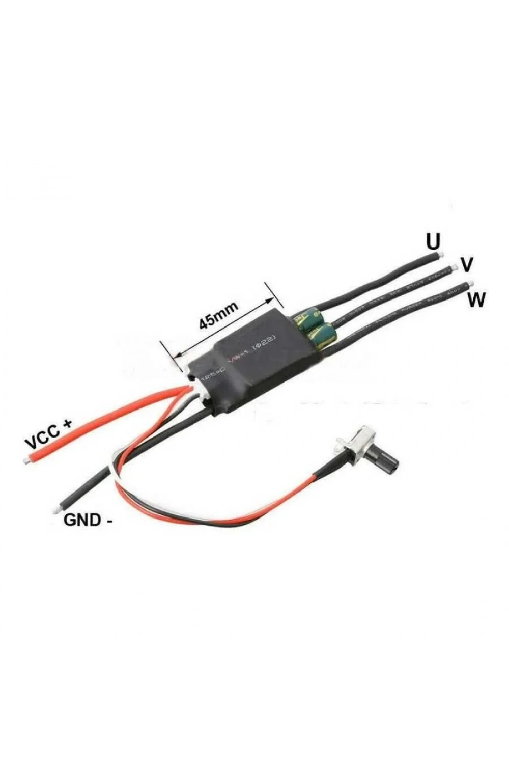 Potansiyometreli ESC 20A Brushless Fırçasız Motor Hız Kontrol Sürücü
