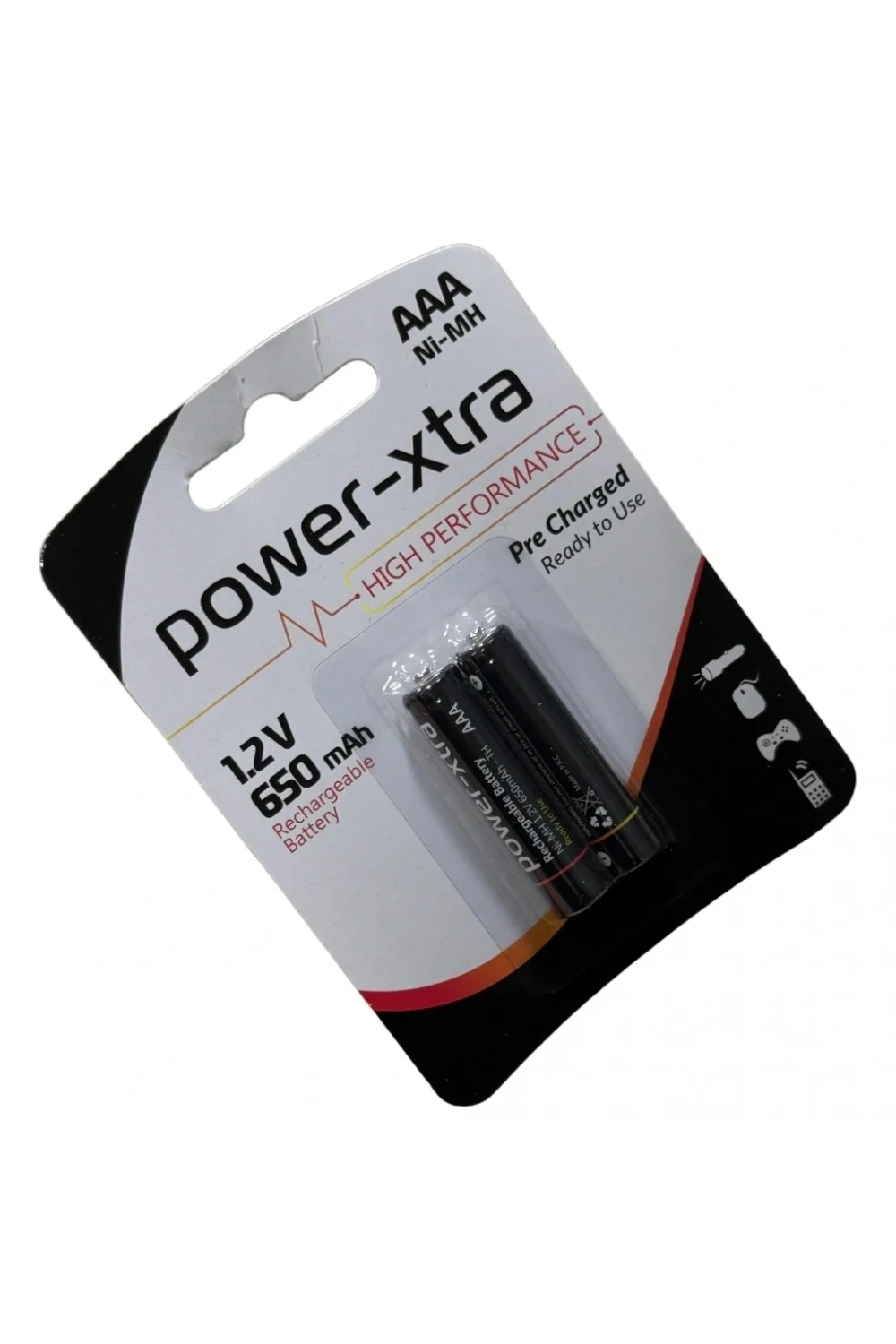 Power-Xtra AAA 650mAh 1.2V Ni-Mh Şarj Edilebilir Pil - 2li Blister