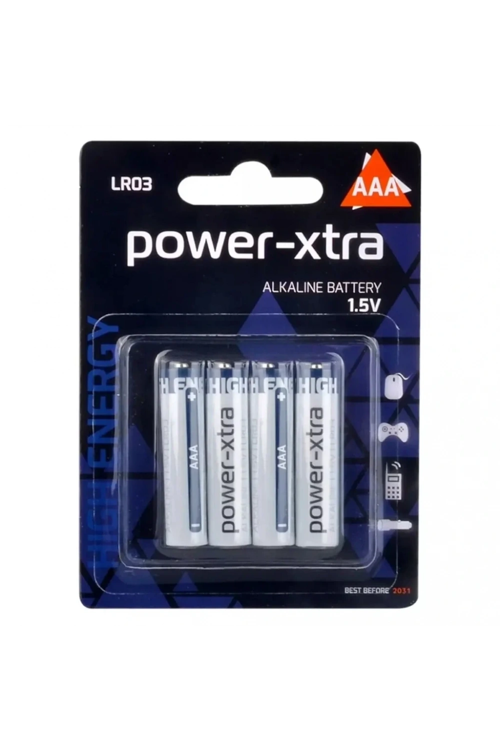 Power-Xtra AAA - LR03 Alkalin İnce Kalem Pil 4lü Blister