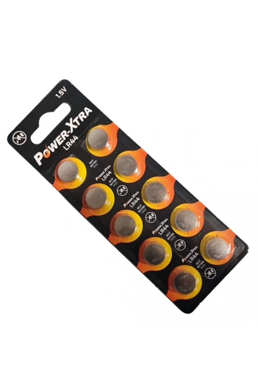 Power-Xtra LR44 1.5V Alkalin Pil 1.5V LR44 Düğme Pil 10lu Kart Paket