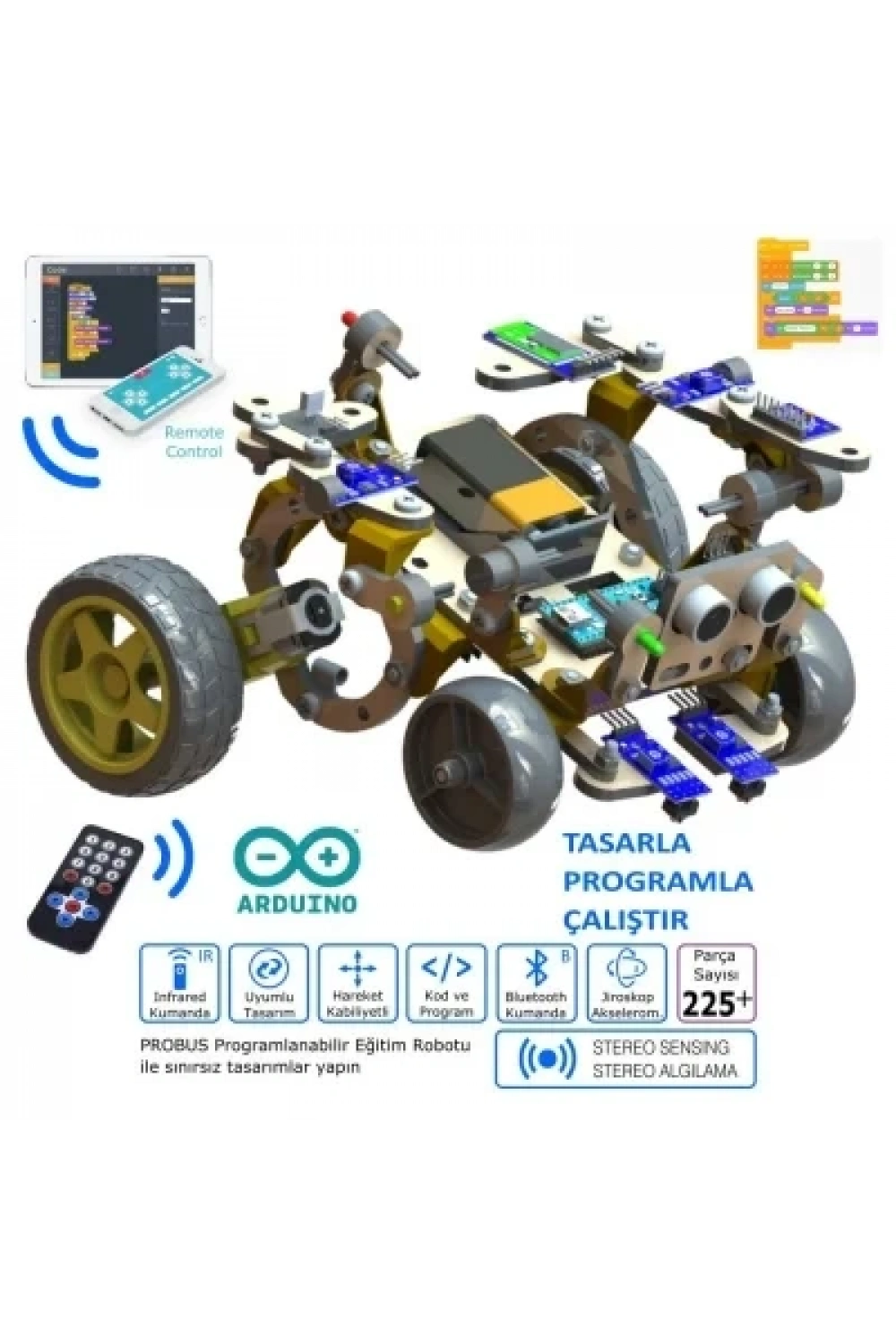 Probus Mod-3 Kodlanabilir Eğitim Robotu Demonte