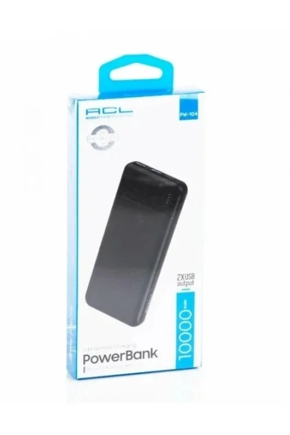 PW-104 2.4A LED Işıklı Type-C Mikro Girişli 2 x USB-A Çıkış 10.000mAh Powerbank