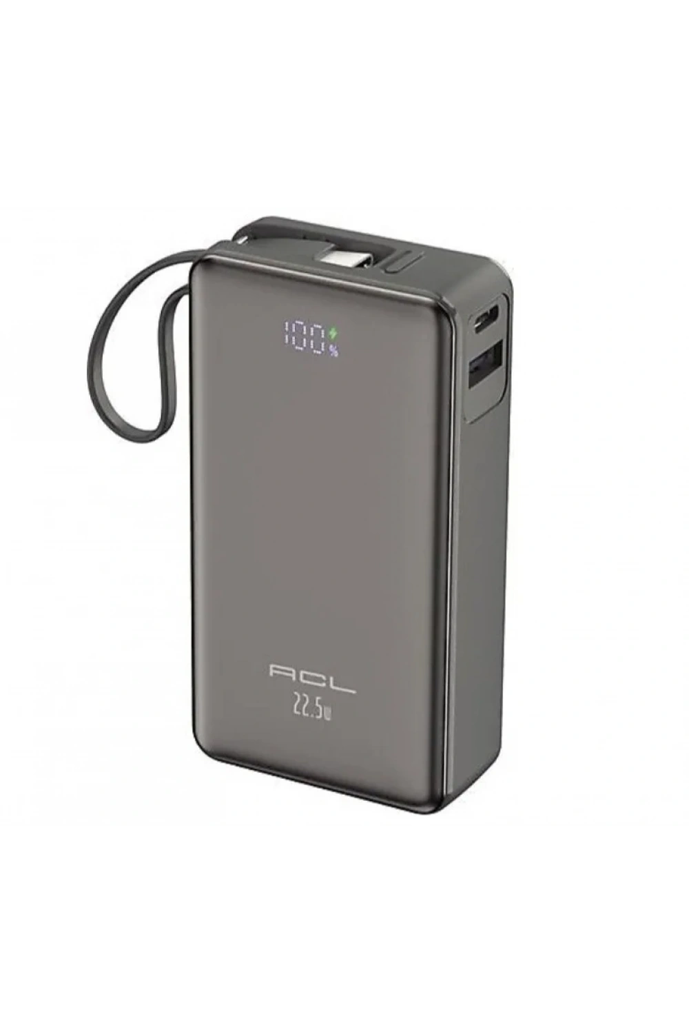 PW-109 22.5W Hızlı Şarjlı 10.000mAh Dahili USB-C Kablolu Powerbank