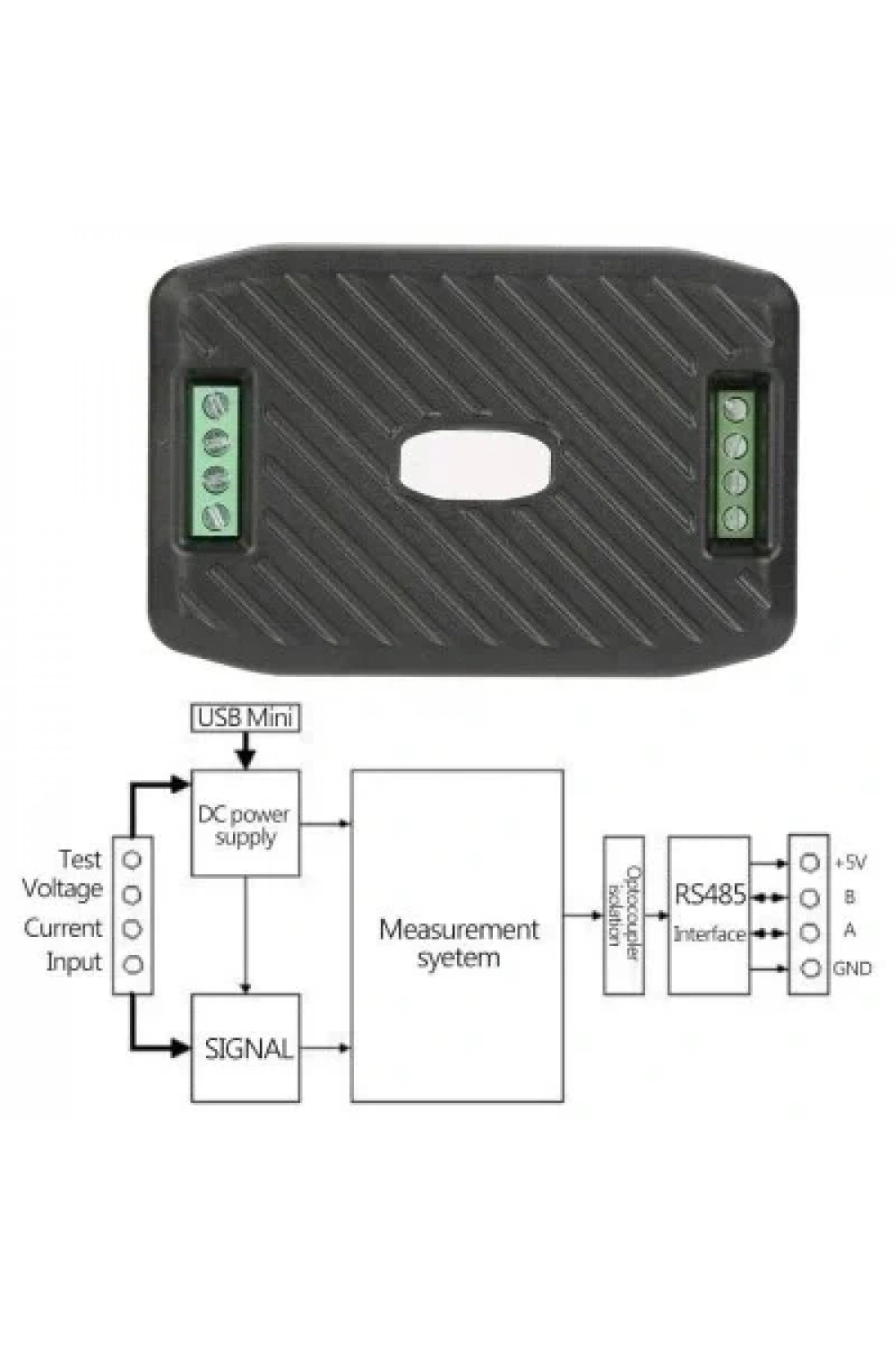 PZEM-003 0-300V 0-10A DC Güç İletişim Modülü + USB-RS485