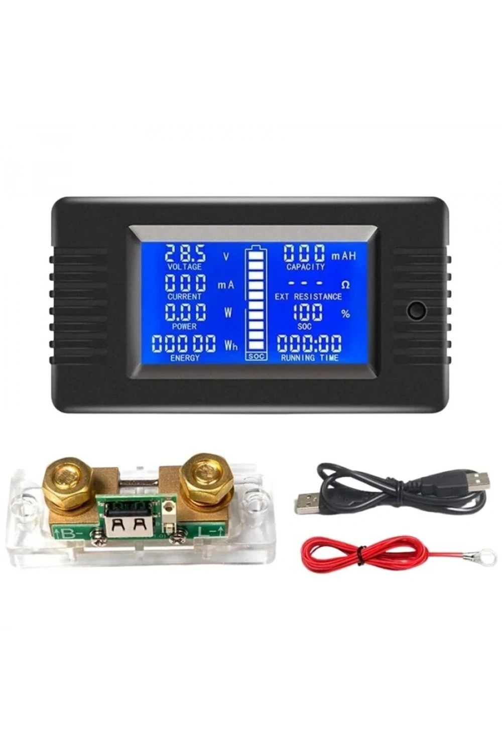 PZEM-015 8-120V 100A Voltmetre Ampermetre - Batarya Kapasite Yöneticisi
