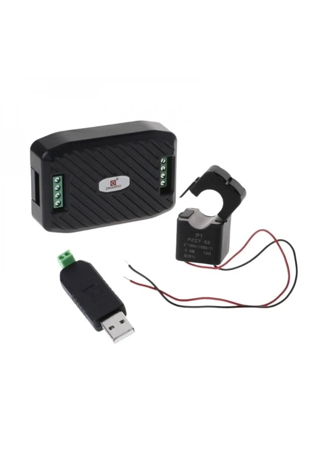 PZEM-016 AC 100A RS485 Modbus Güç Tüketim Ölçer + Ayrılabilir CT + USB