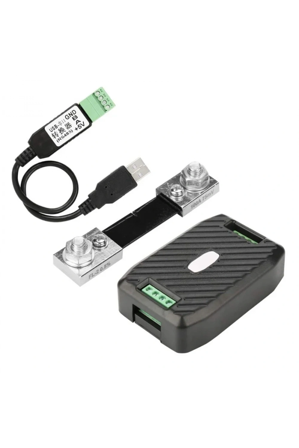 PZEM-017 0-300V 100A DC Güç İletişim Modülü + 100A Şönt + USB-RS485