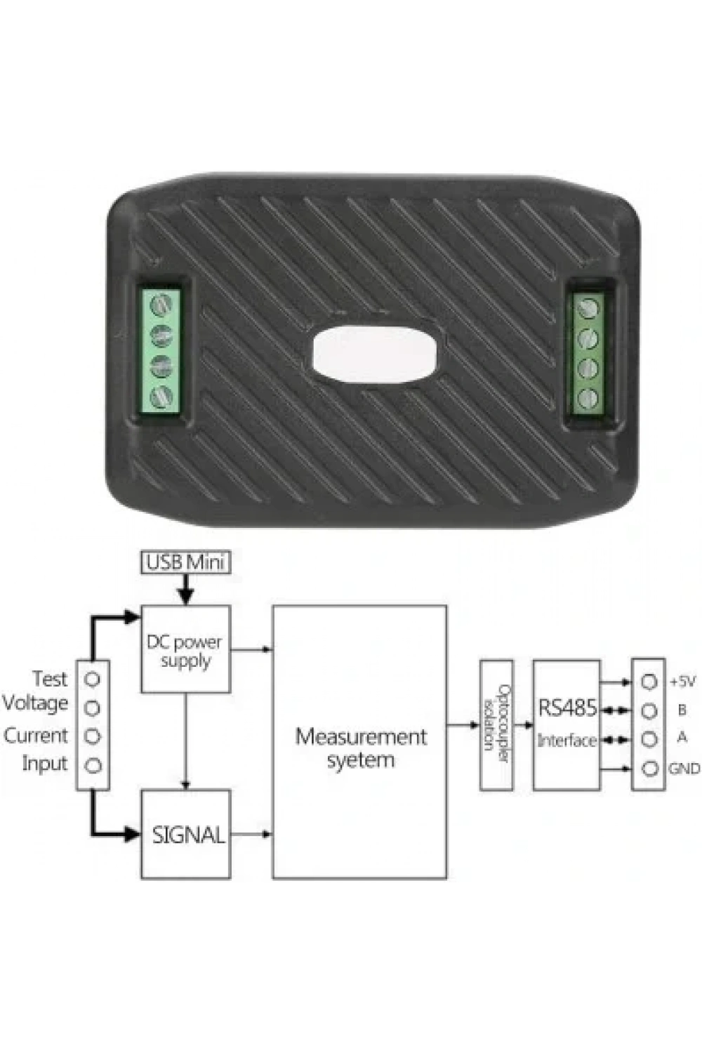 PZEM-017 0-300V 200A DC Güç İletişim Modülü + 200A Şönt + USB-RS485