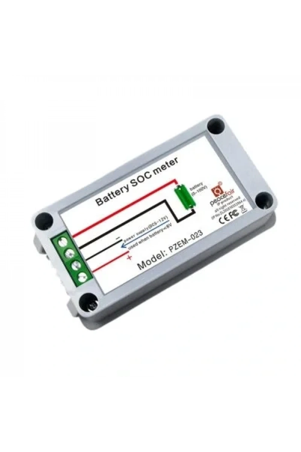 PZEM-023 8-100V DC Dijital Pil Voltaj Kapasite Göstergesi