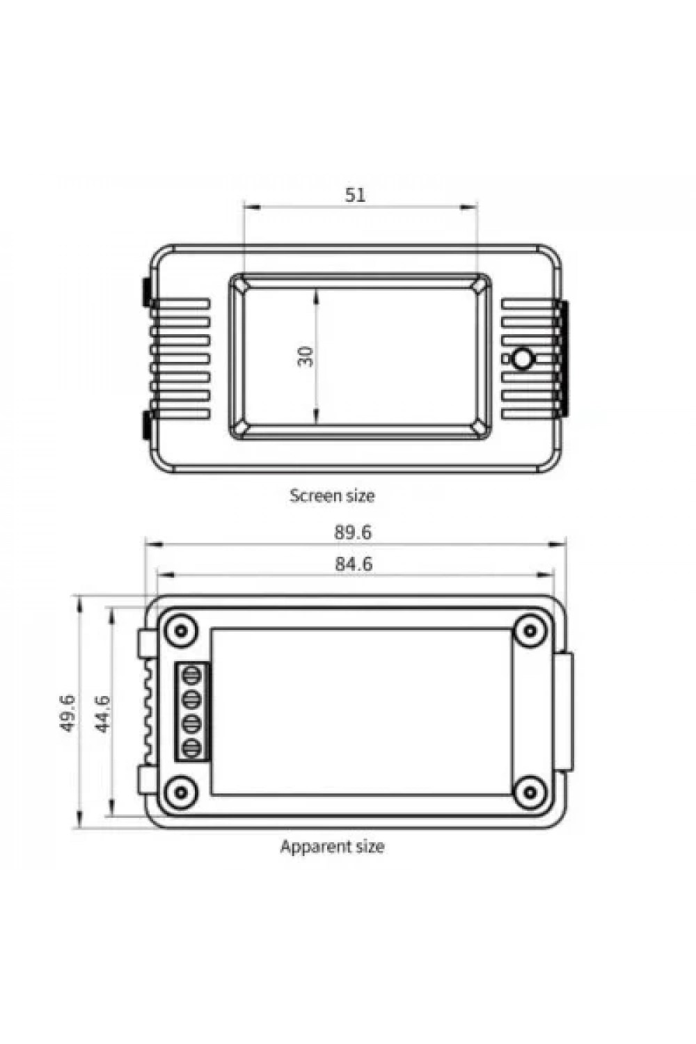 PZEM-023 8-100V DC Dijital Pil Voltaj Kapasite Göstergesi