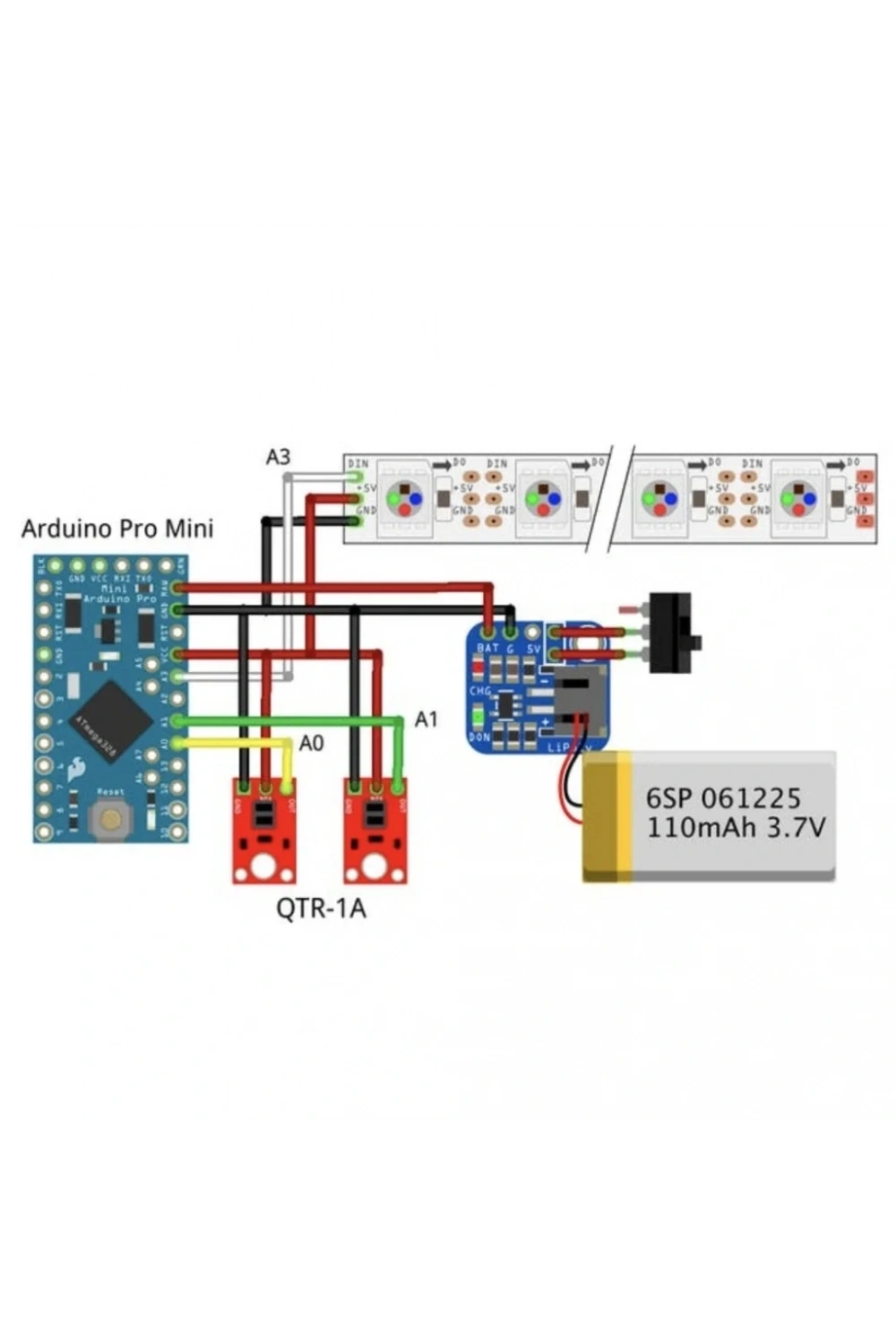 QTR-1A Kızılötesi Sensör Çifti (2 Adet) - PL-2458