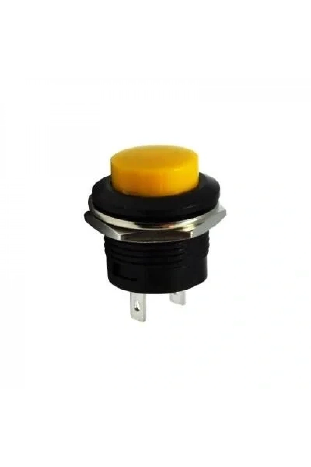 R13-507 16mm Yaylı Push Buton - Sarı