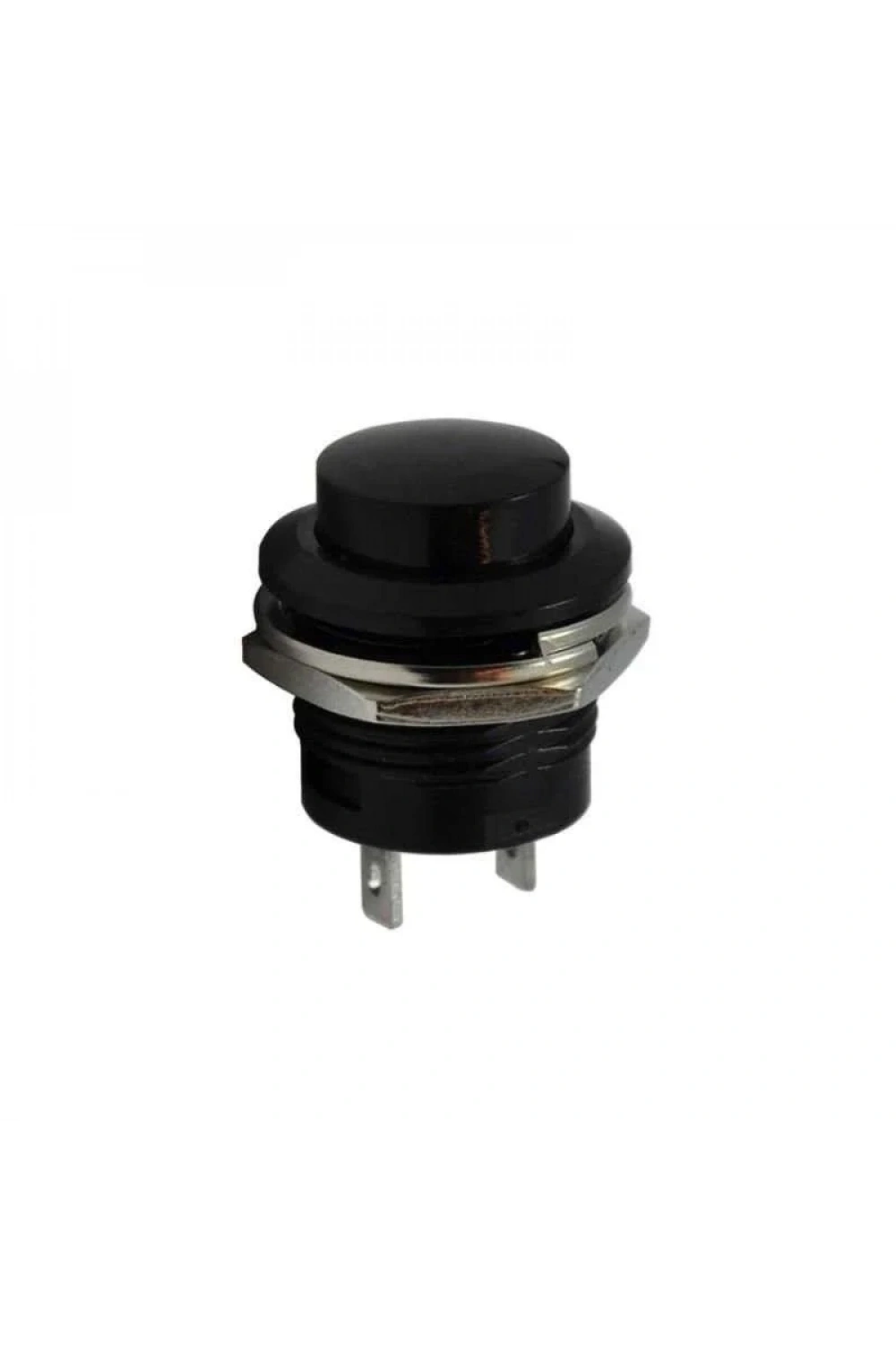 R13-507 16mm Yaylı Push Buton - Siyah