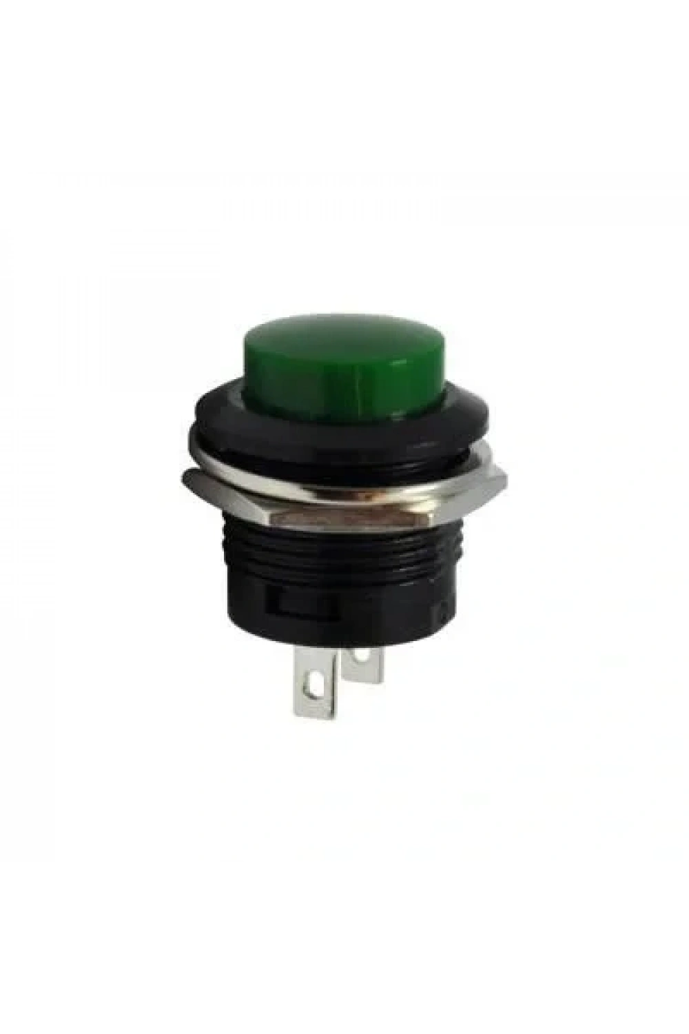 R13-507 16mm Yaylı Push Buton - Yeşil