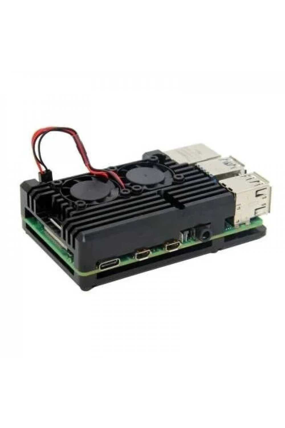 Raspberry Pi 4 Alüminyum Soğutucu Kasa - Çift Fanlı
