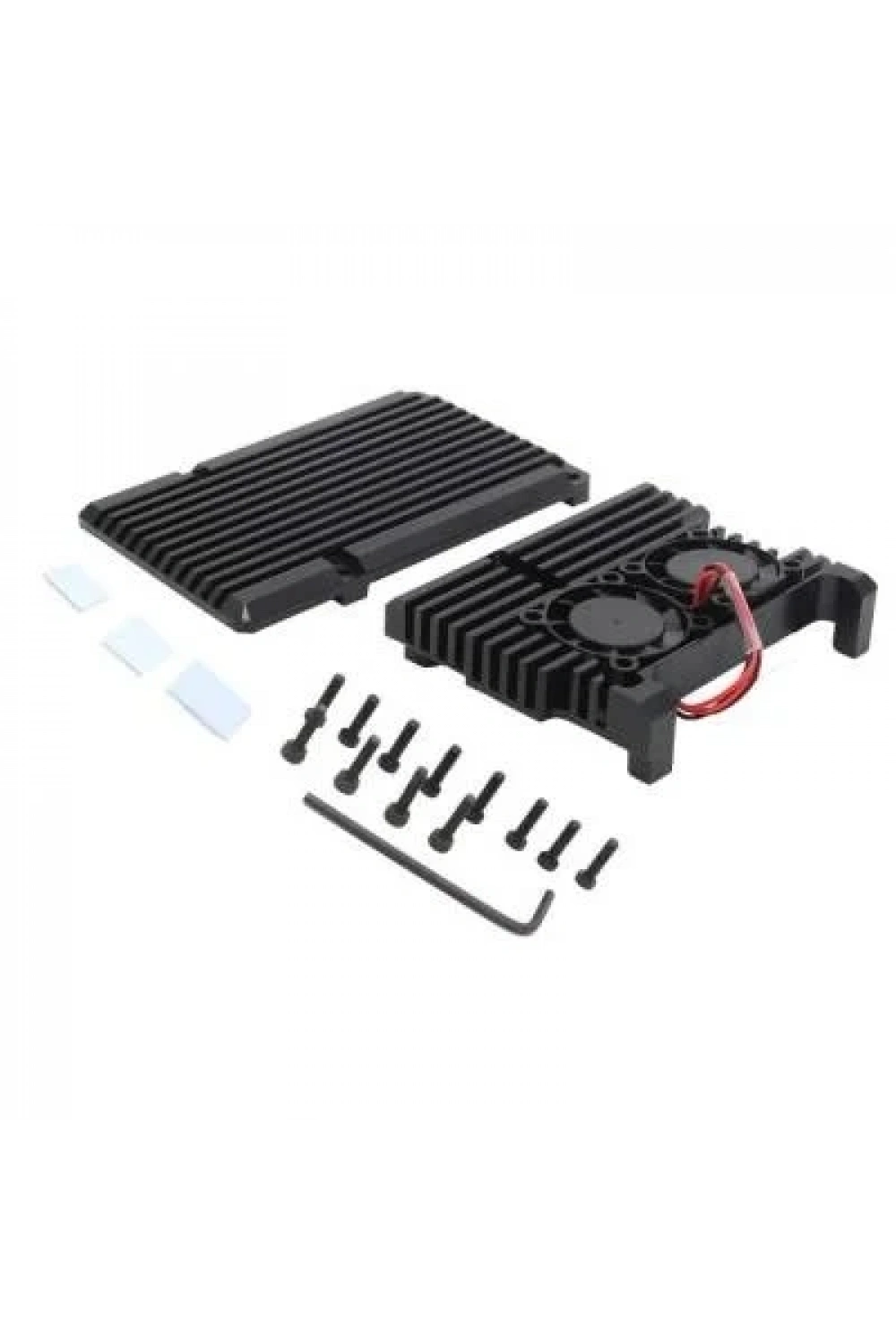 Raspberry Pi 4 Alüminyum Soğutucu Kasa - Çift Fanlı