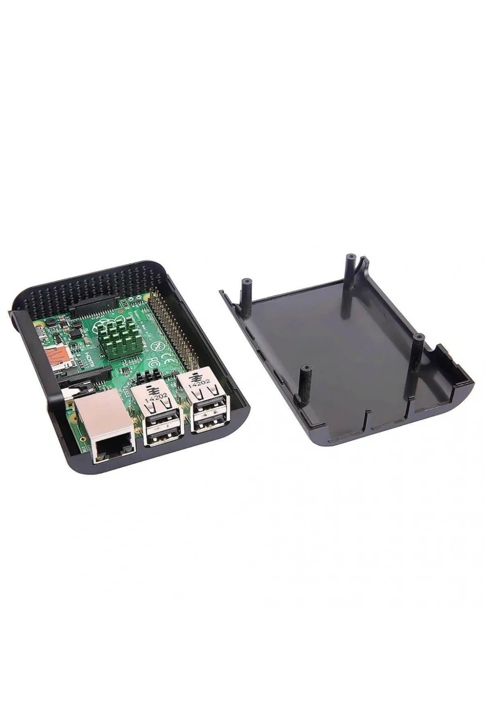 Raspberry Pi 4 Oval Siyah Muhafaza Kutusu