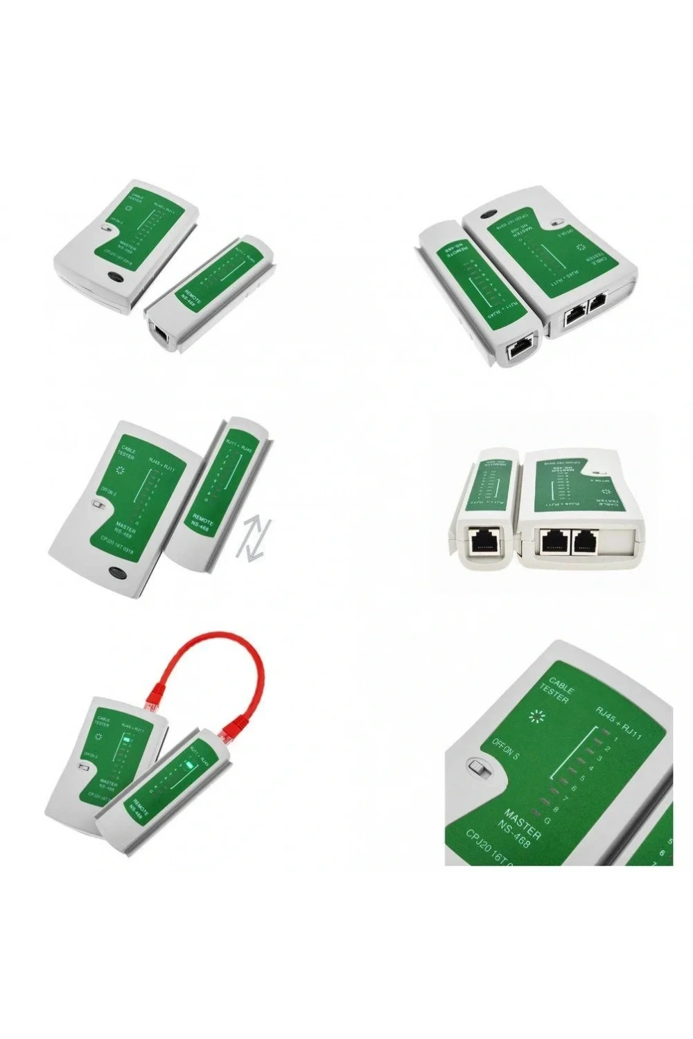 RJ11 RJ45 Cat 5-6 İnternet LAN Kablo Test Cihazı