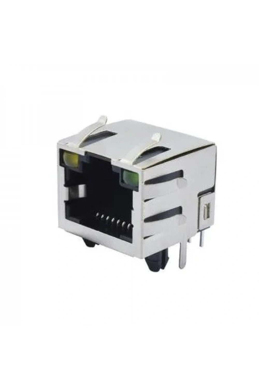RJ45 8P8C Işıklı Dişi Ethernet Konnektörü - PCB Tipi