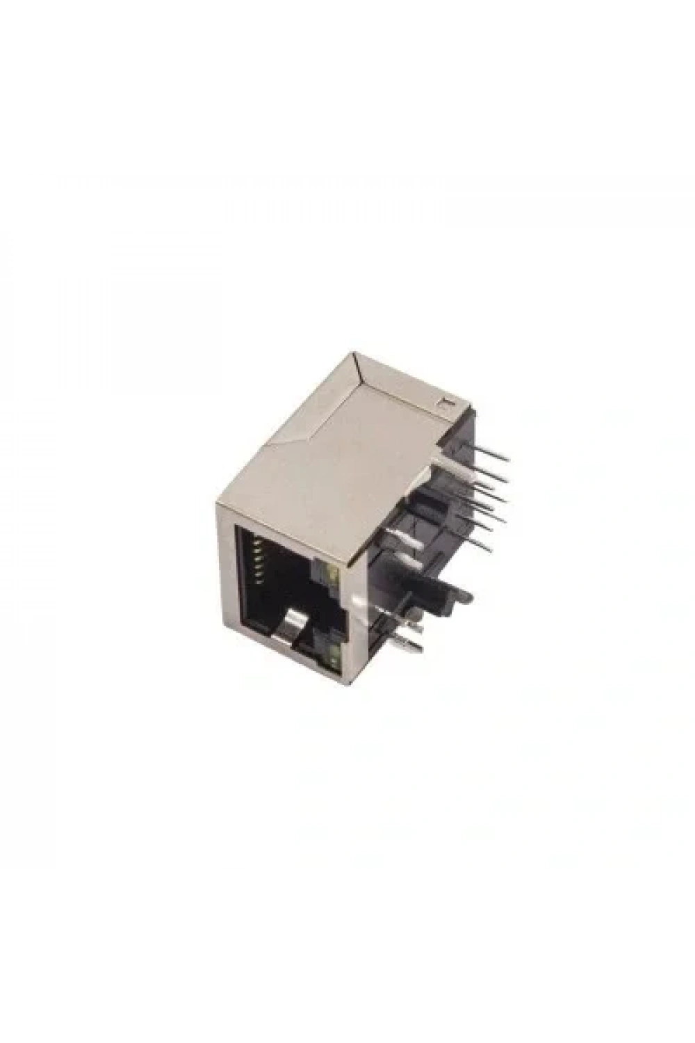 RJ45 Işıklı Dişi Ethernet Konnektörü - PCB Tipi 16x21x13mm