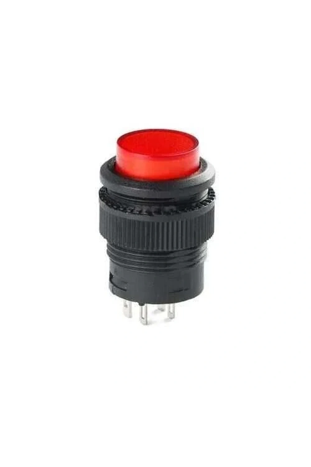 RL16-503B 16MM Plastik 4 Pin Yaylı Buton Kırmızı