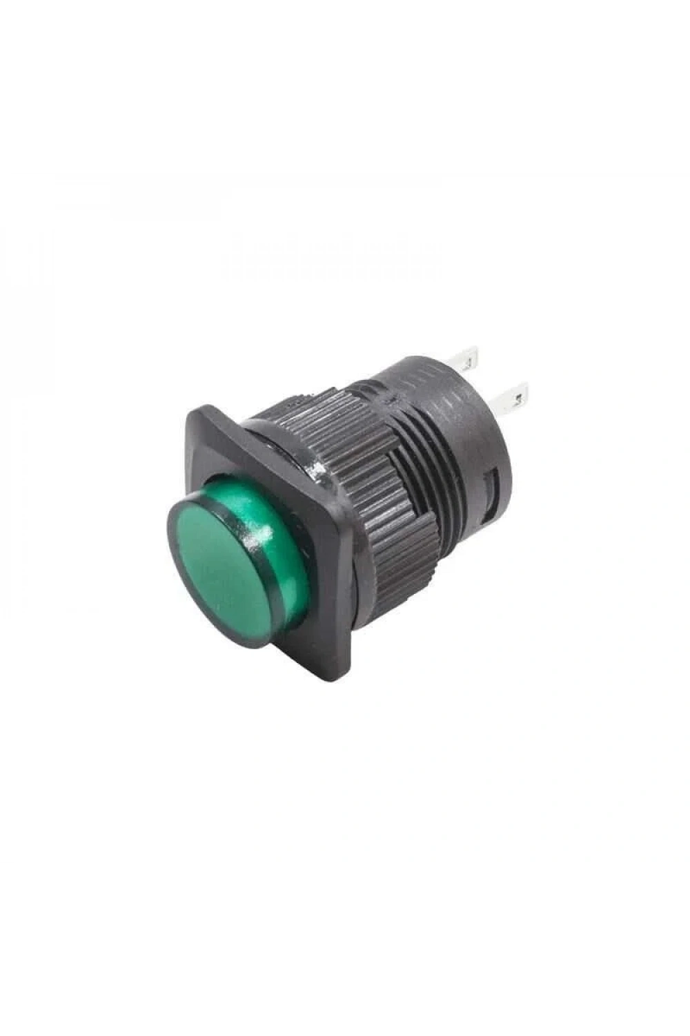RL16-504A 16MM Plastik 2 Pin Anahtarlı Buton Yeşil