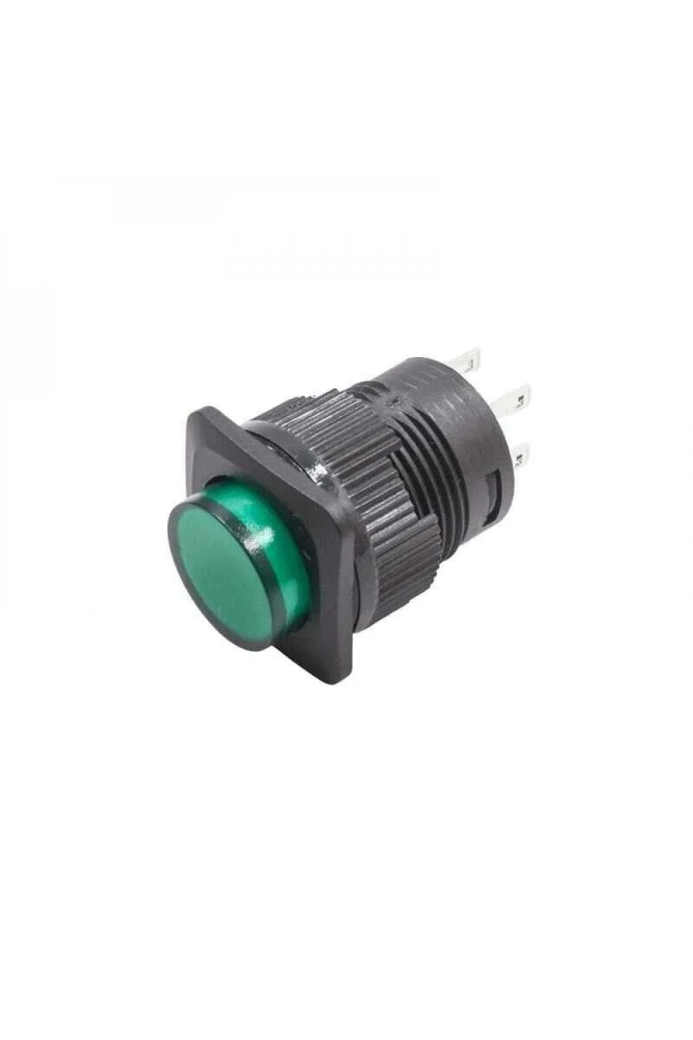 RL16-504B 16MM Plastik 4 Pin Yaylı Buton Yeşil