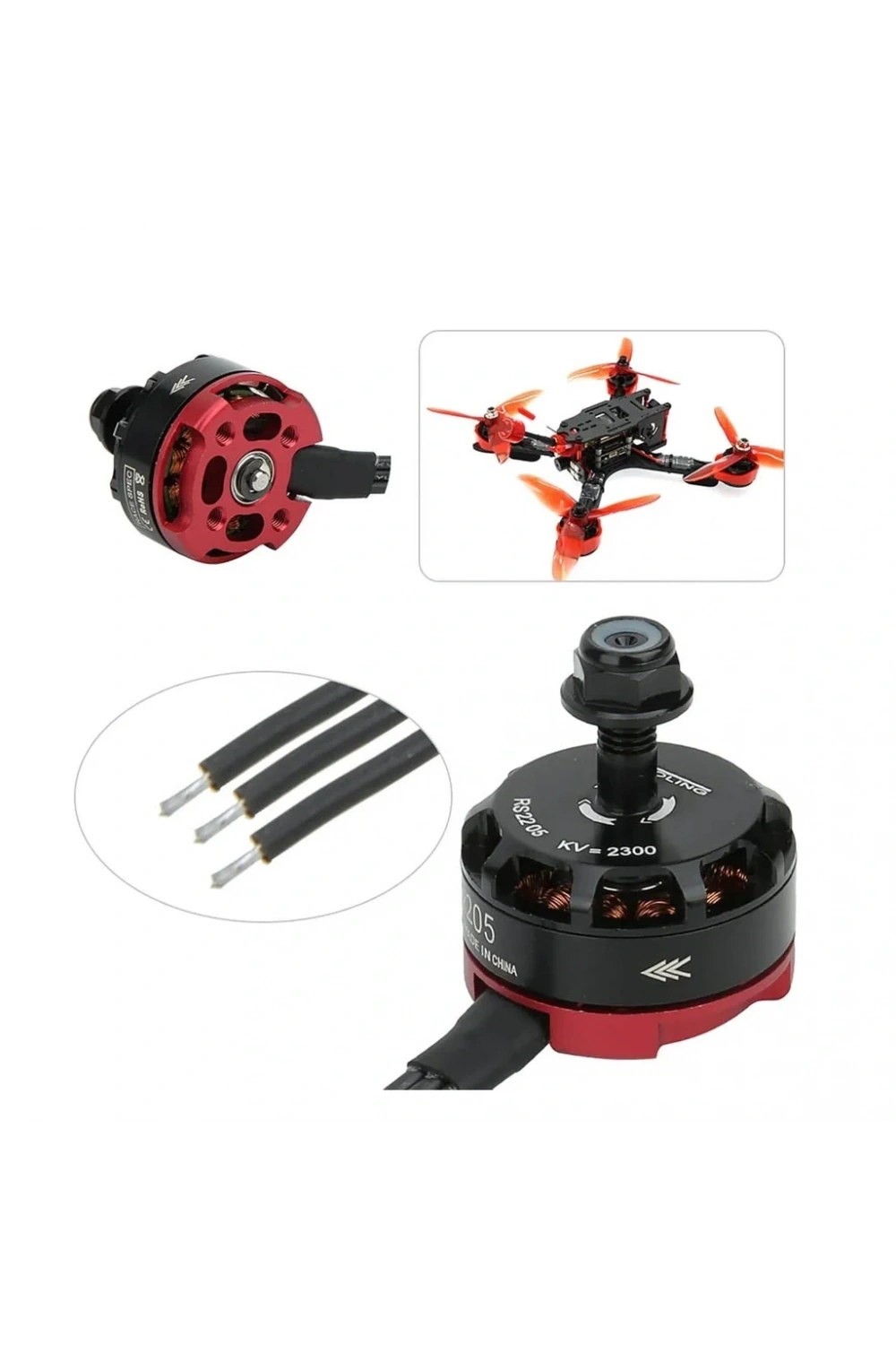 RS2205 2300KV Fırçasız Motor CW - FPV Yarış Uyumlu