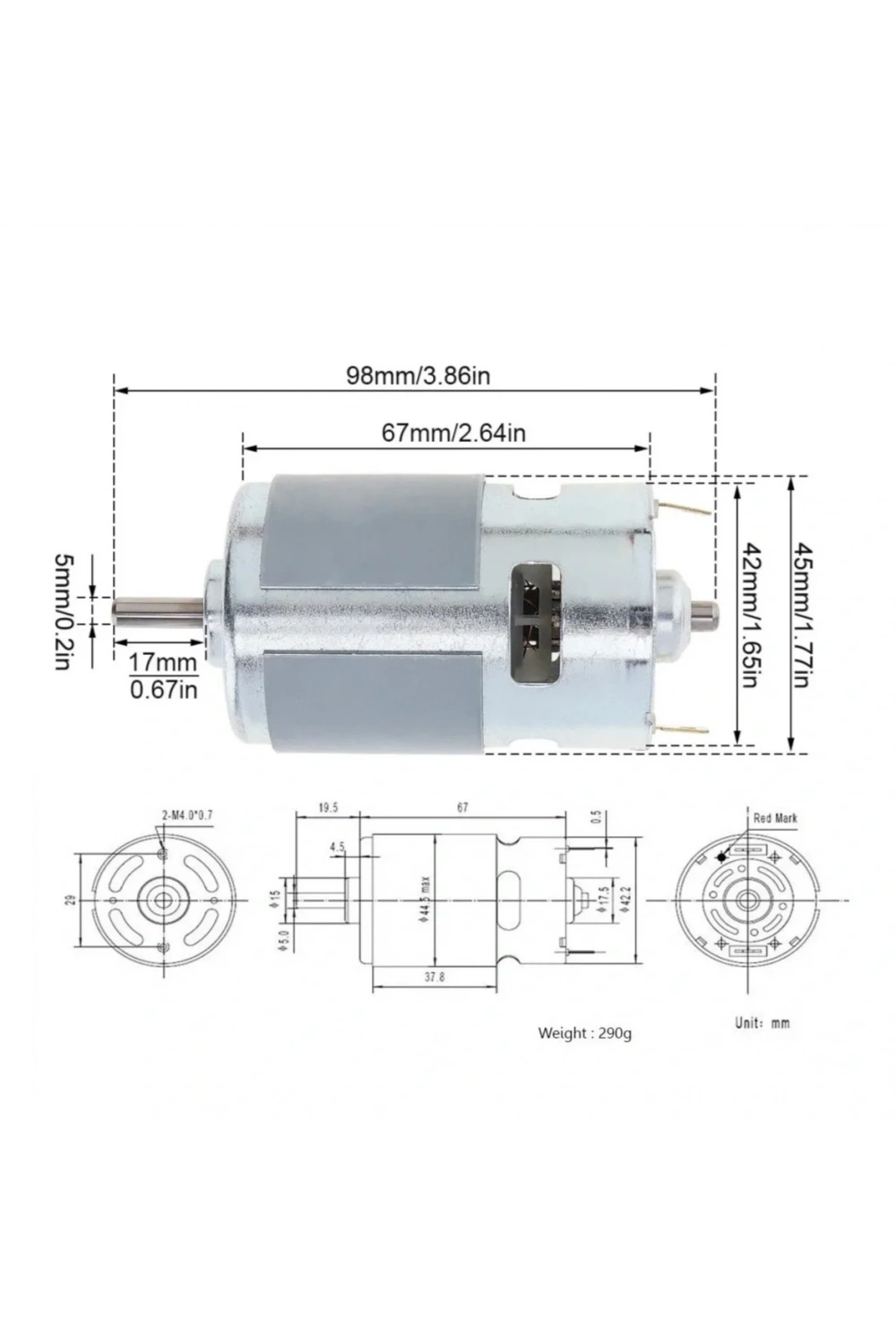 RS775 Dc Motor 24V 3000Rpm
