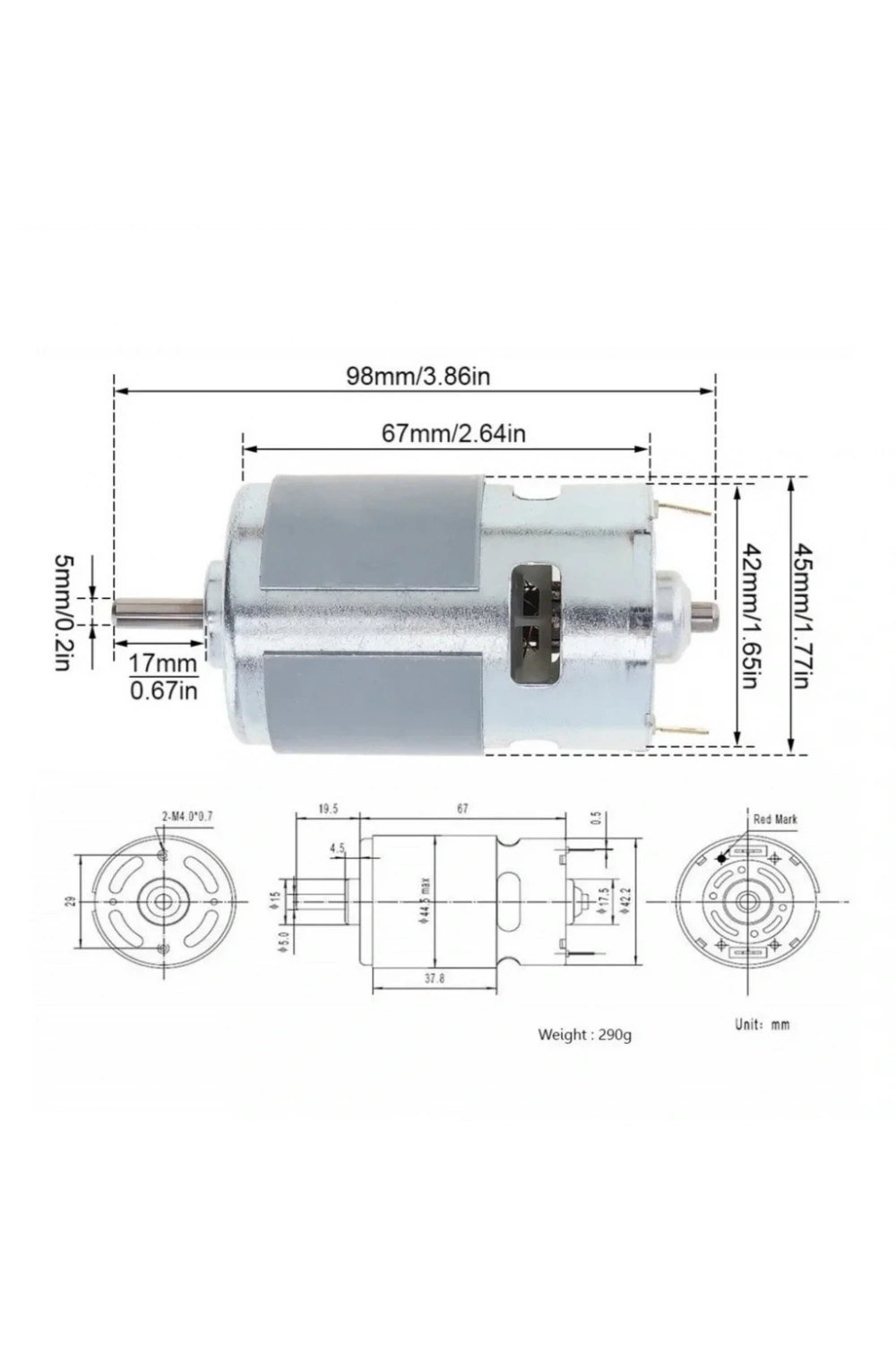 RS775 Dc Motor 24V 6000Rpm