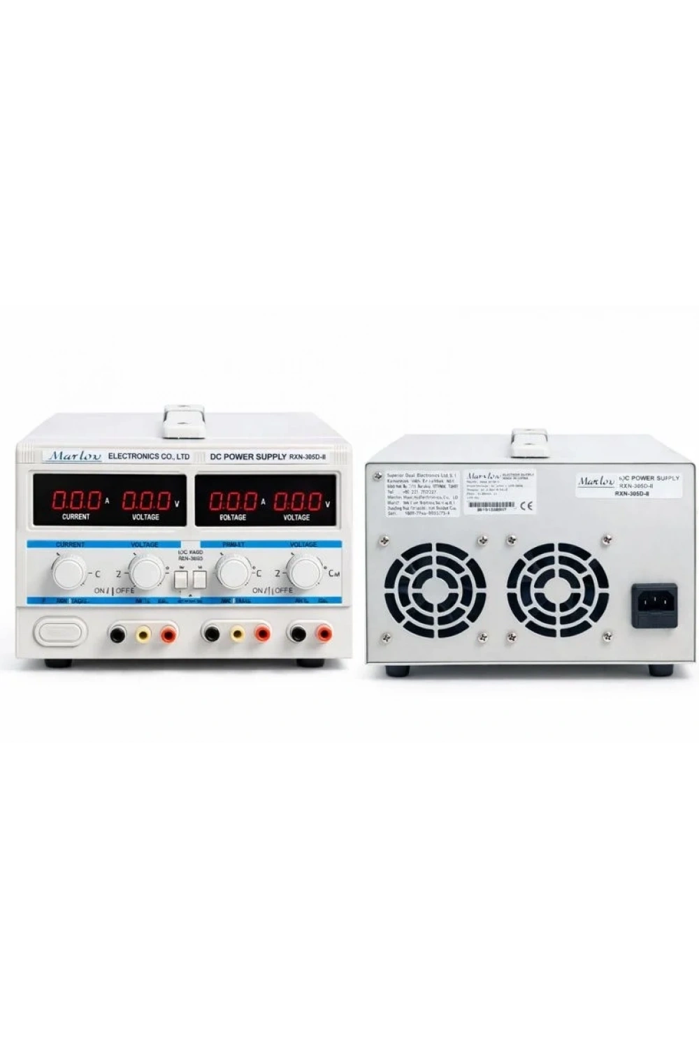 RXN-305D-II 2x30V 0-5A Çift Çıkışlı Trafolu Ayarlı Güç Kaynağı