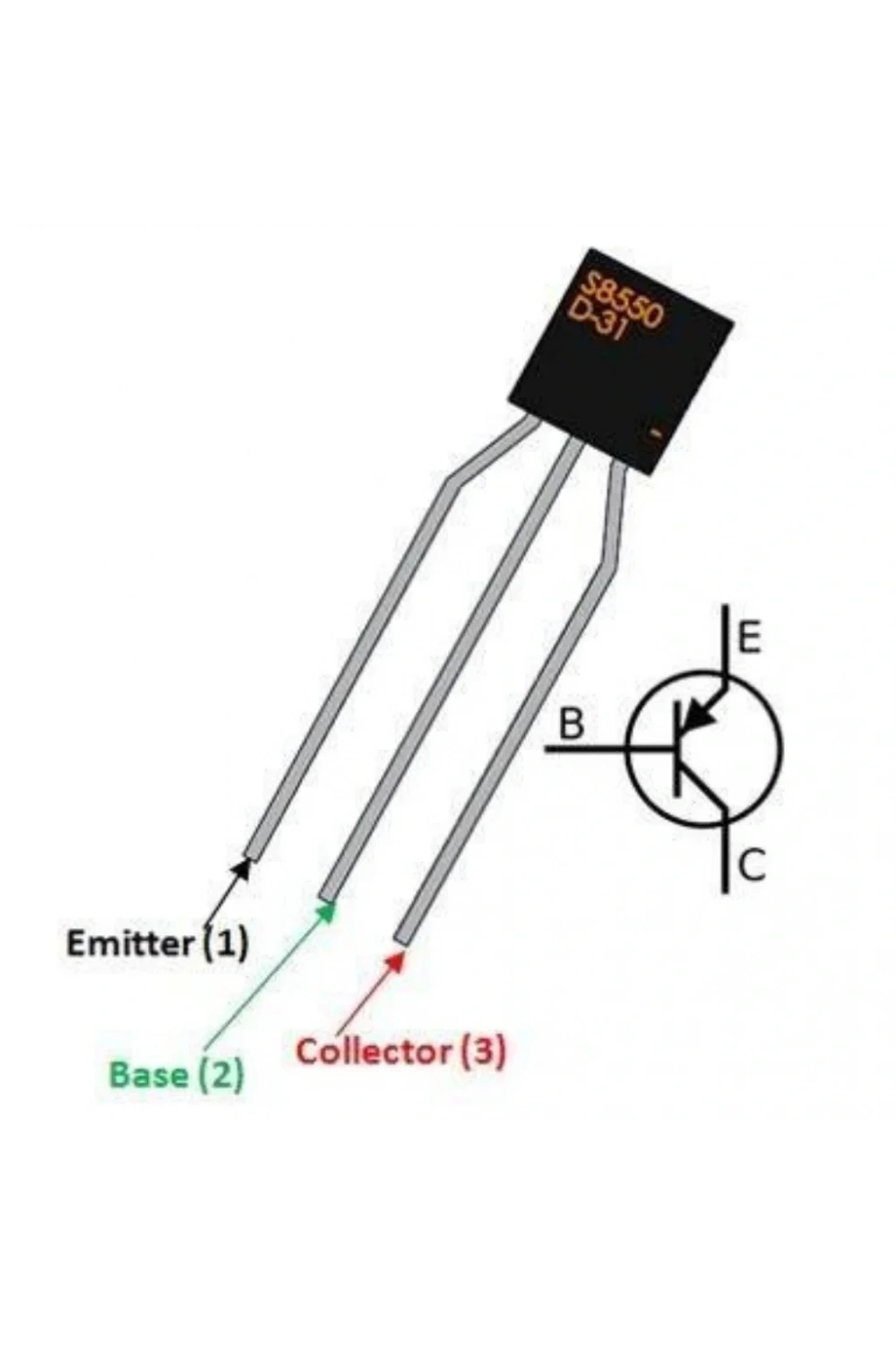 S8550 PNP Transistör