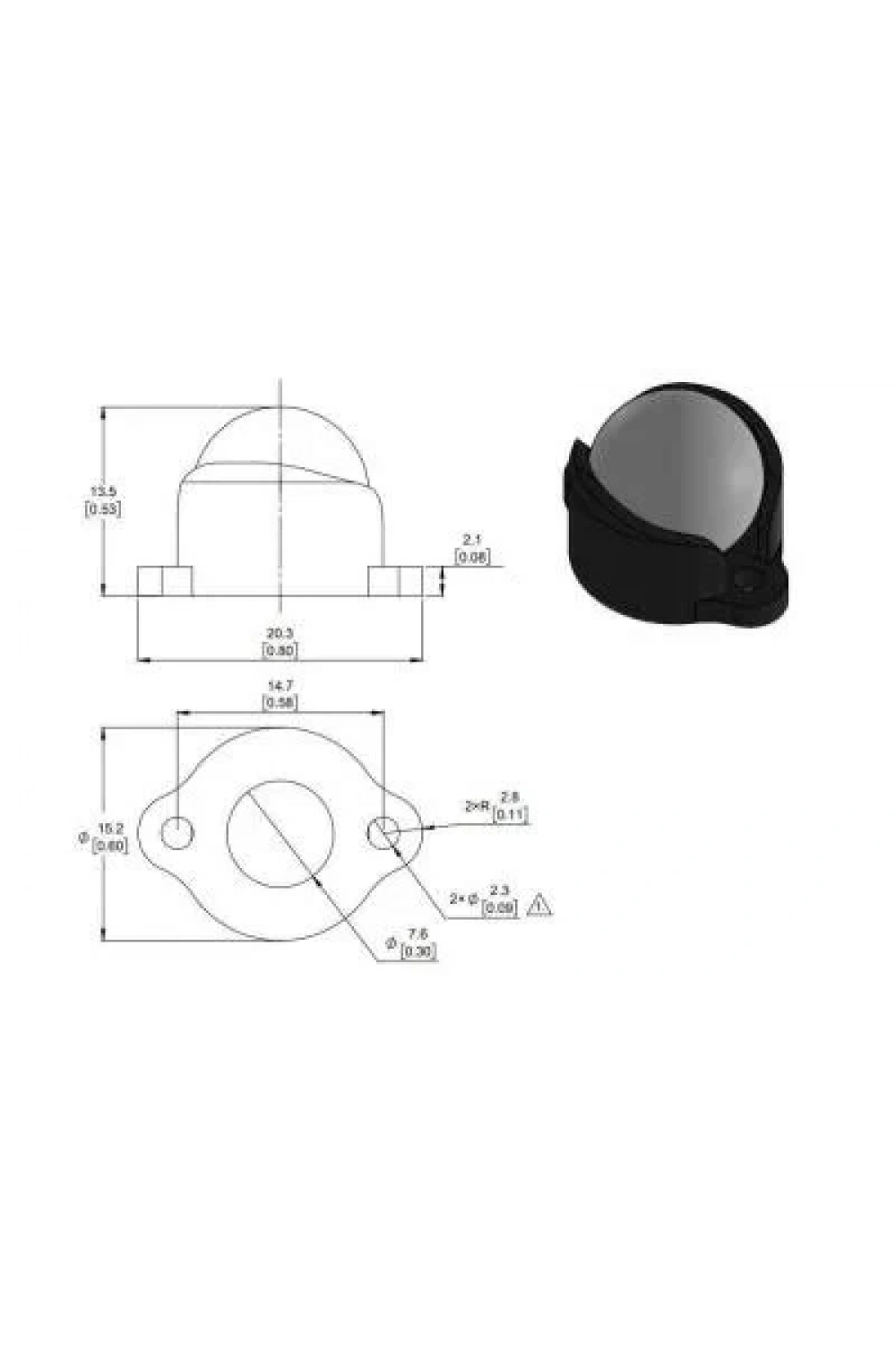 Sarhoş Teker Plastik 12.7 mm