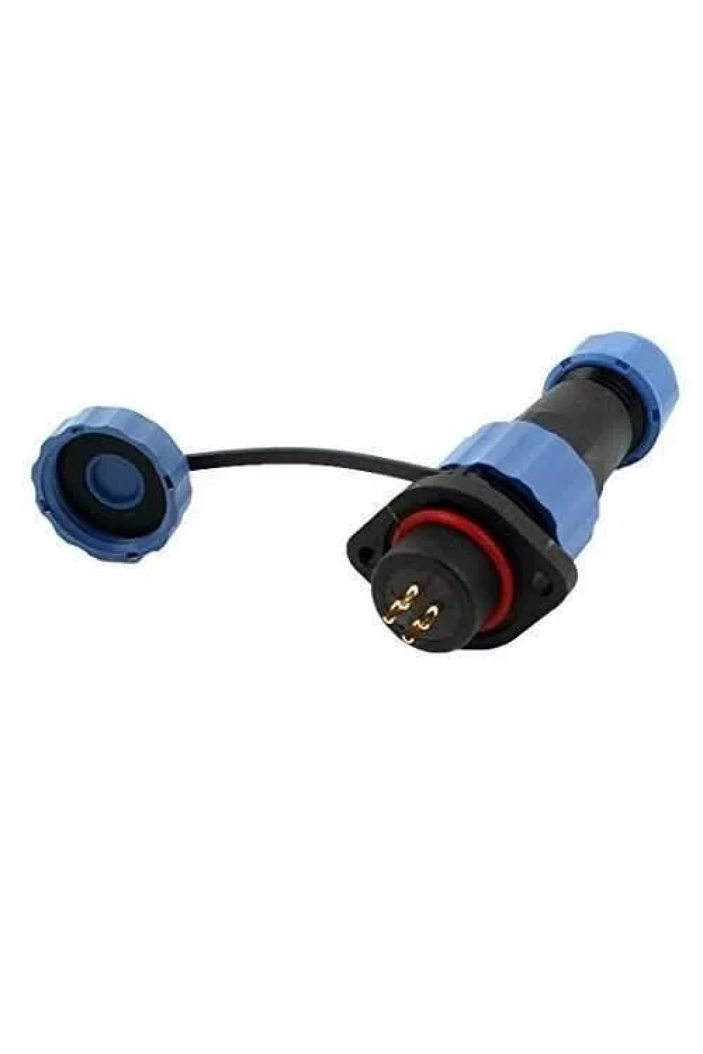 SD16 4 Pin 16mm Su Geçirmez Konnektör Takımı - Flanşlı Panel Tipi