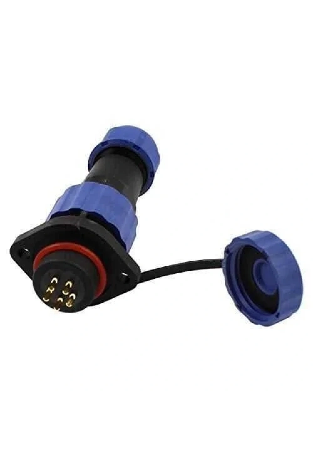 SD16 5 Pin 16mm Su Geçirmez Konnektör Takımı - Flanşlı Panel Tipi