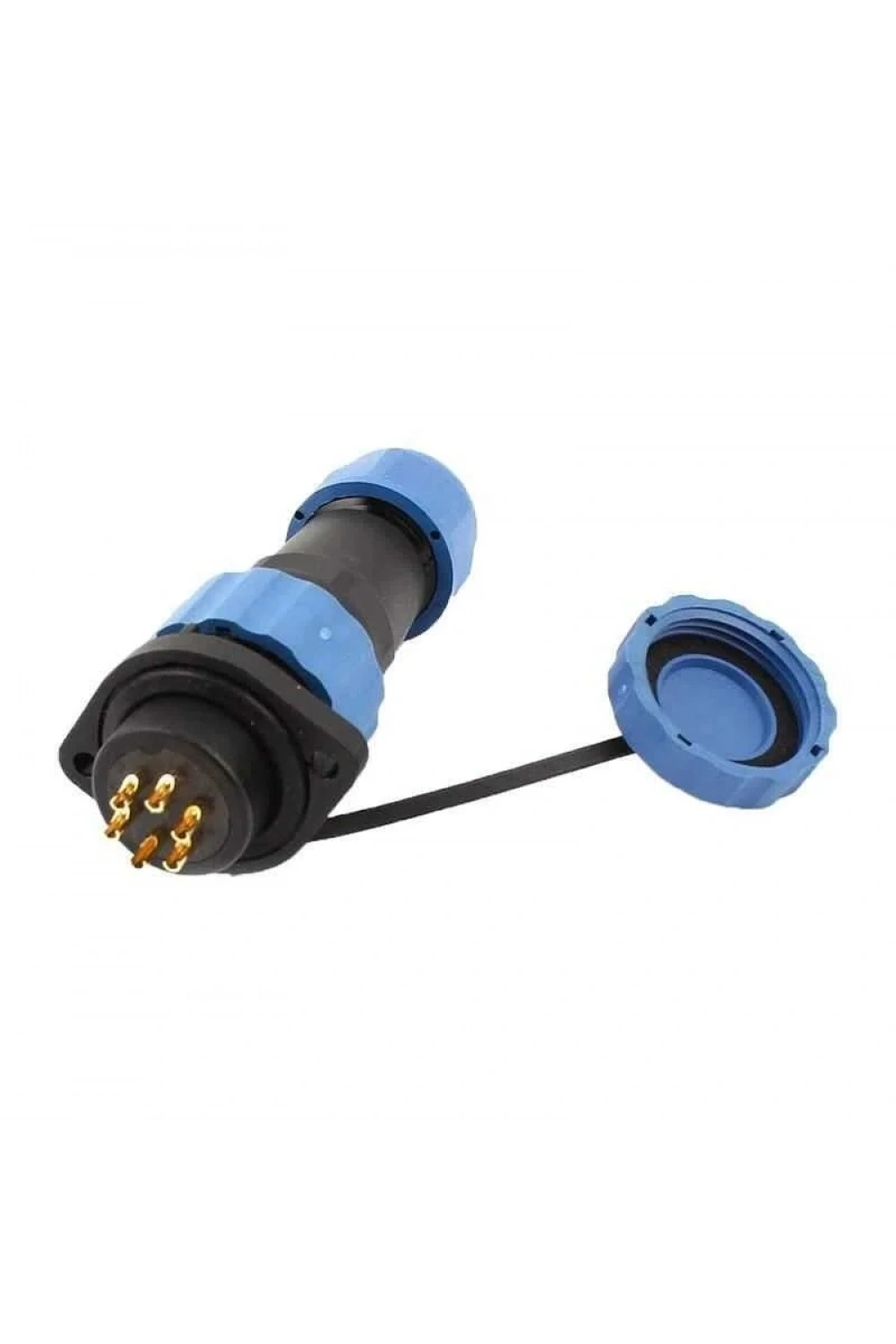 SD16 6 Pin 16mm Su Geçirmez Konnektör Takımı - Flanşlı Panel Tipi