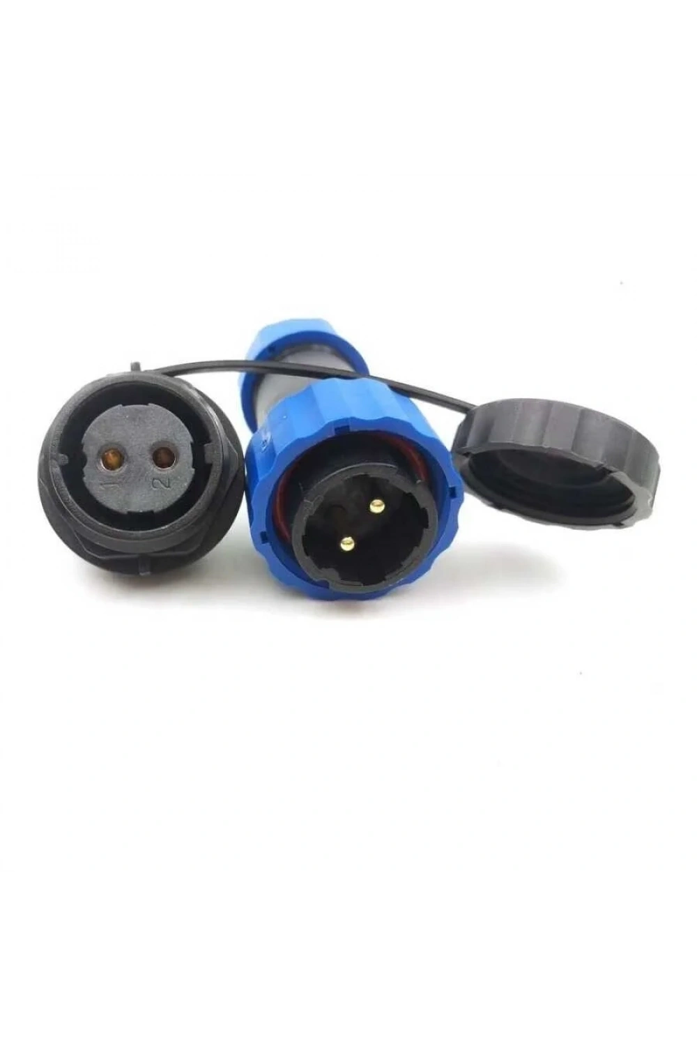 SD20 2 Pin 20mm Su Geçirmez Konnektör Takımı - Panel Tipi