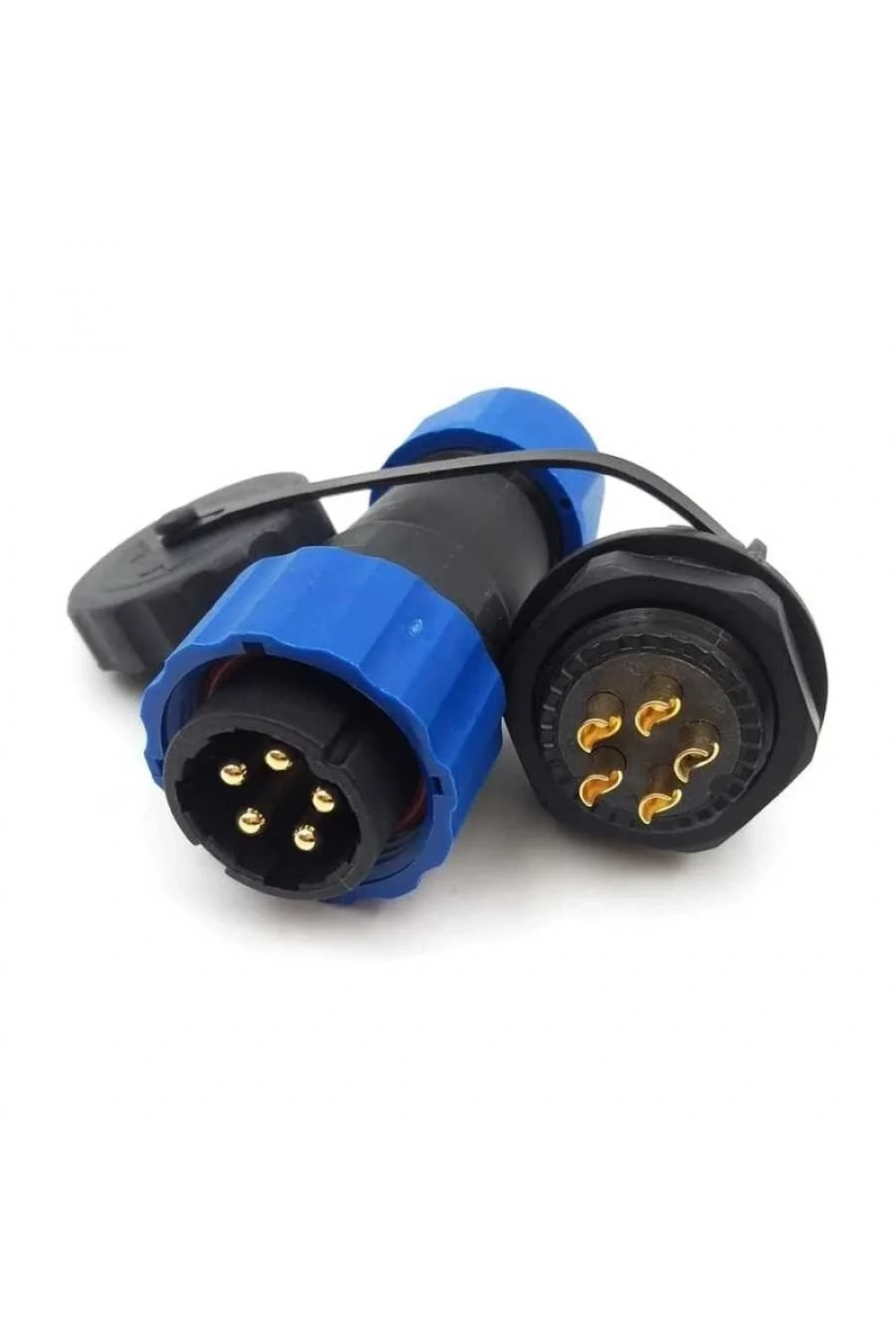SD20 5 Pin 20mm Su Geçirmez Konnektör Takımı - Panel Tipi