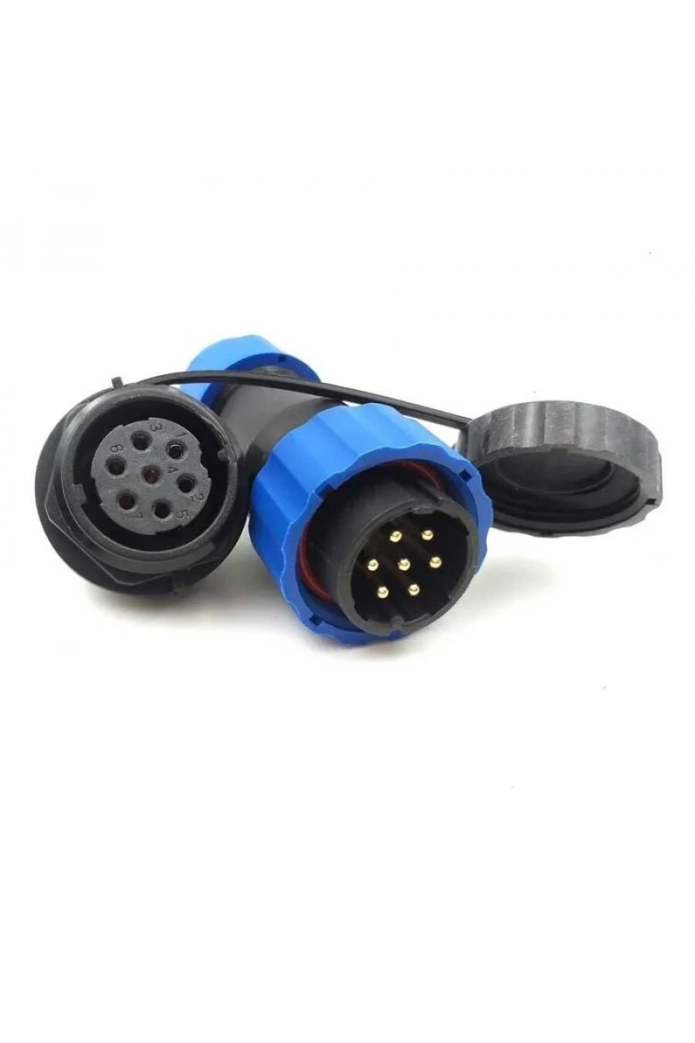 SD20 7 Pin 20mm Su Geçirmez Konnektör Takımı - Panel Tipi