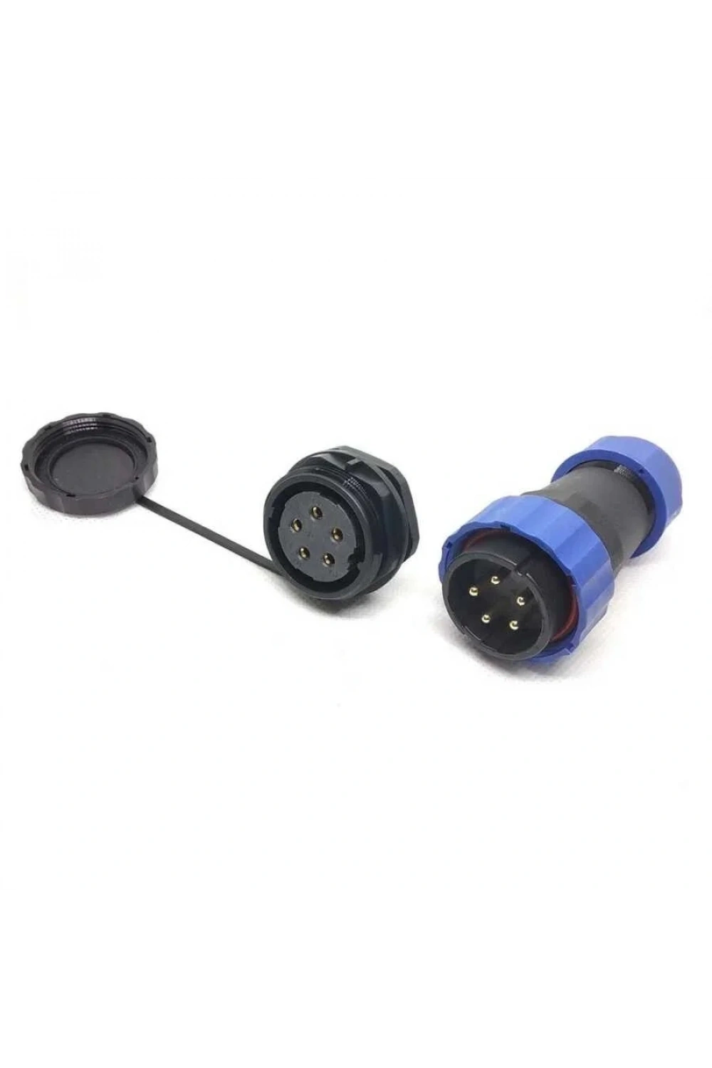 SD28 5 Pin 28mm Su Geçirmez Konnektör Takımı - Panel Tipi