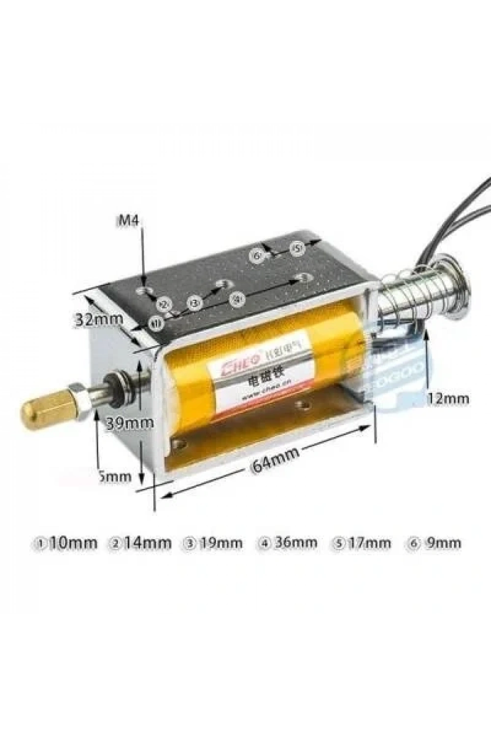 Selenoid Bobin 24V 2kg İtme Motoru 34mm
