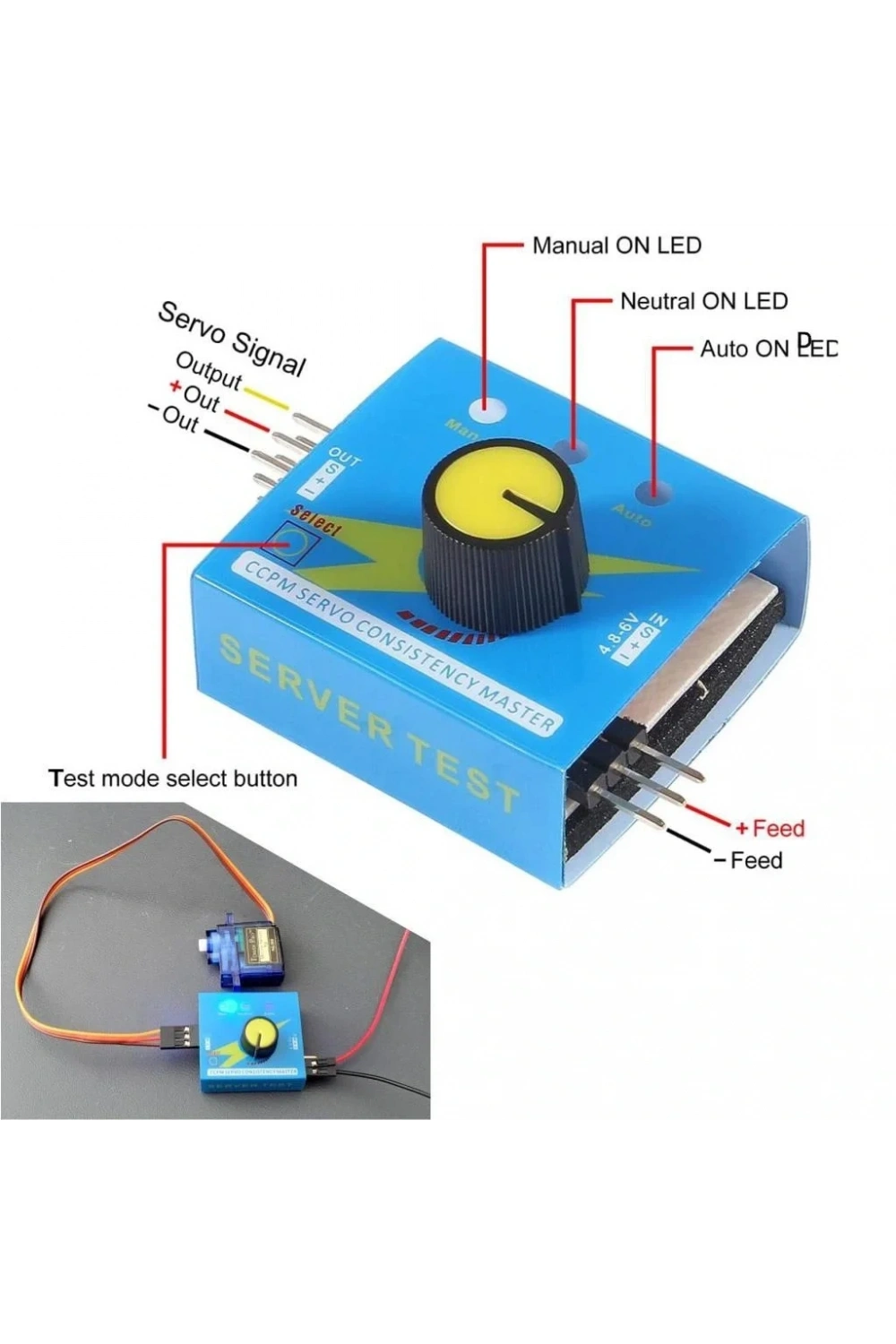 Servo Motor Test Cihazı Servo Tester 3 Kanal ECS