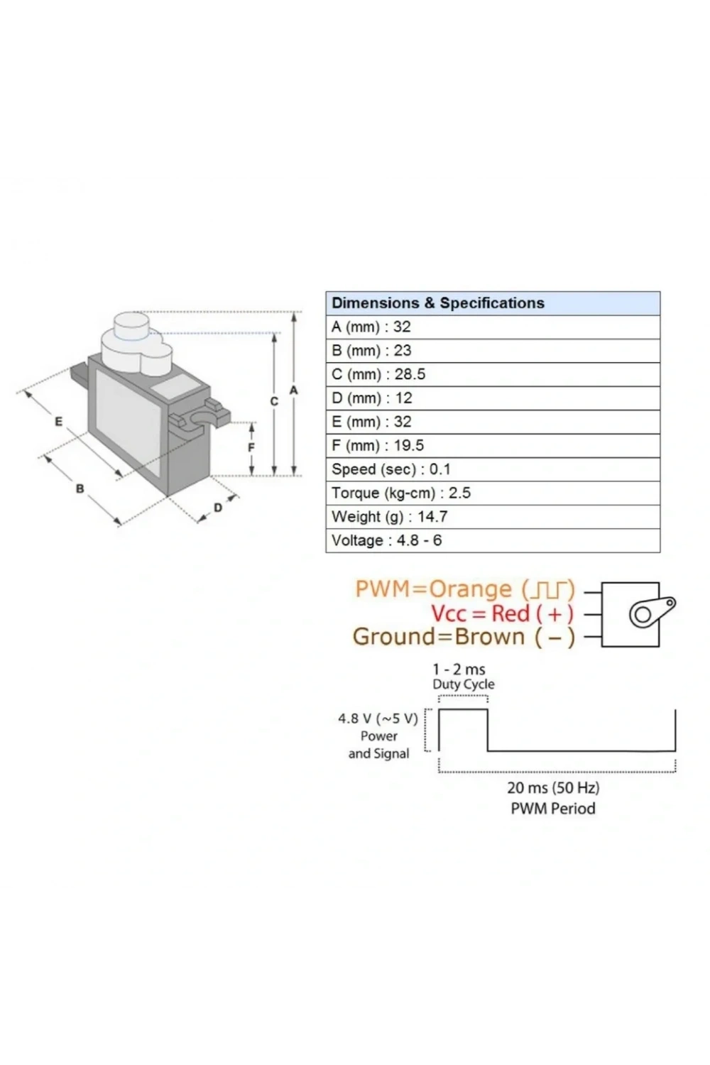 SG90 RC Mini Servo Motor Micro Servo Motor SG90 9g 180°