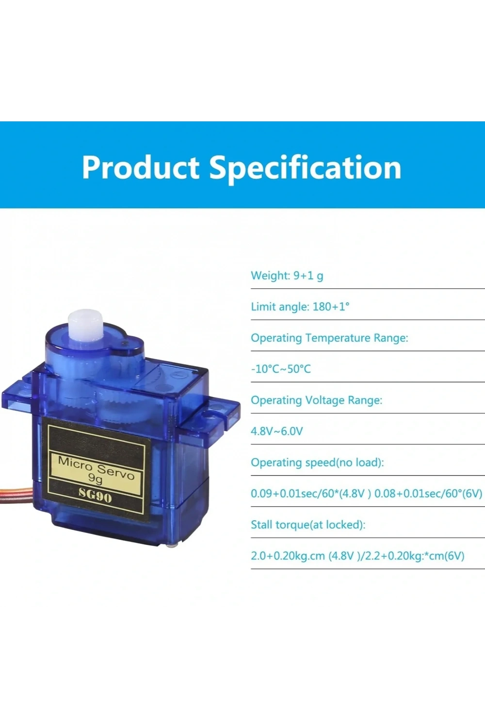 SG90 RC Mini Servo Motor Micro Servo Motor SG90 9g 180°