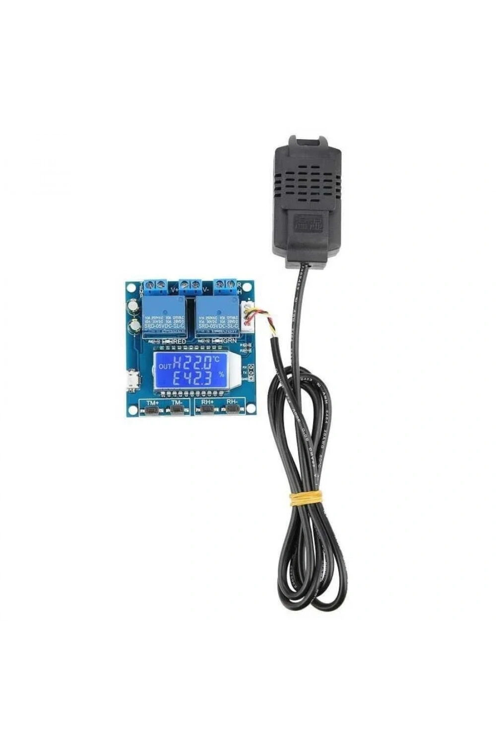 SHT20 Isı ve Nem Kontrollü 2 Kanal Bağımsız Röle Modülü XH-M452