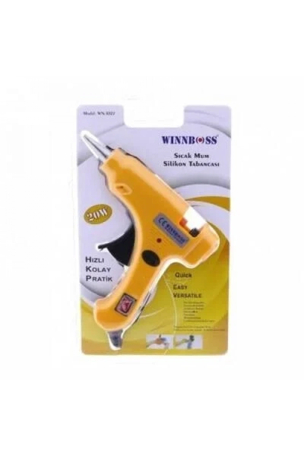 Silikon Tabancası Anahtarlı 20W - Sarı