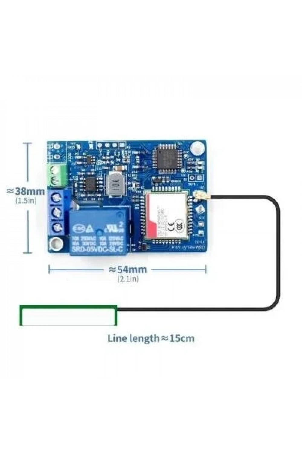 SIM800C Tek Kanallı GSM Röle Modülü