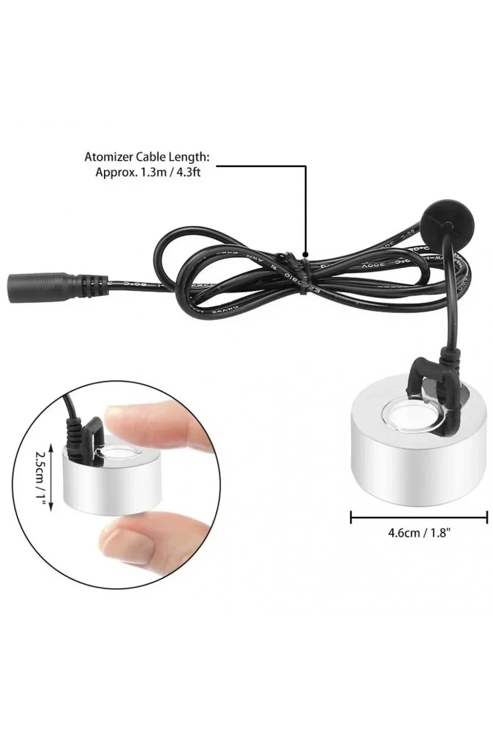 Sis Yapıcı Nem Nozülü Soğuk Buhar 24V 47mm Kuluçka Makinesi
